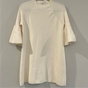 Anthropology cream dress